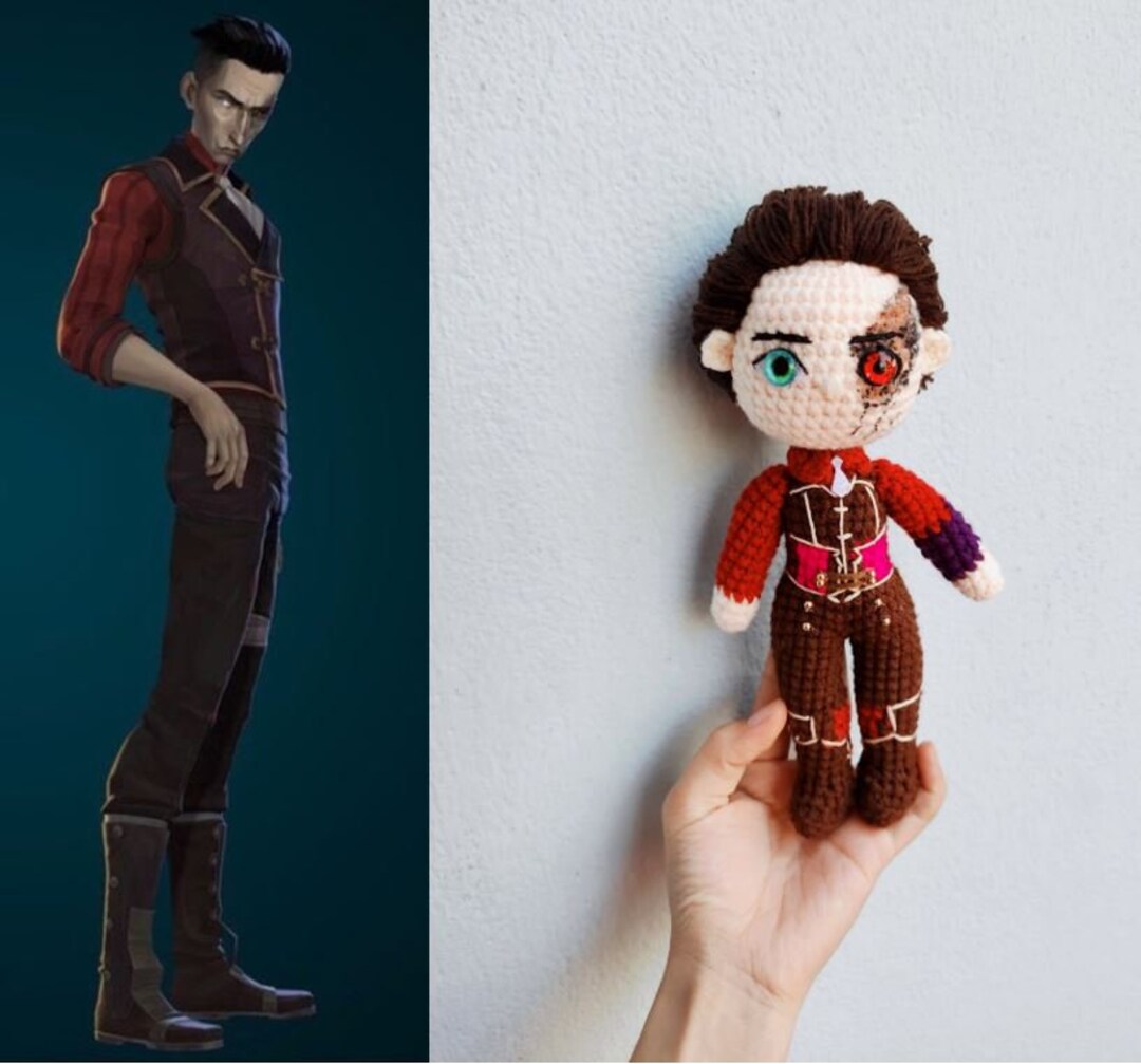 Silco Arcane Crochet Doll Game Character LOL Plush Game Etsy