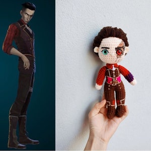 Silco Arcane Crochet Doll, Game Character LOL Plush, Game Character Stuffed, Handmade Wool Toy for Kids
