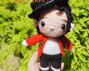 Amigurumi Peluche De Michael Jackson Crochet Doll Peluche Michael