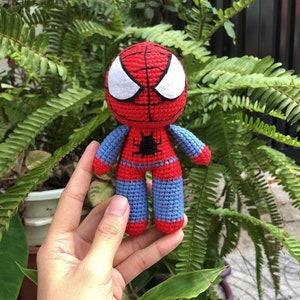 Spider man Crochet Doll, Super Heroes Crochet Doll ,Crochet Collectibles, Amigurumi, Handmade Wool Toy for Kids