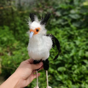 Crochet Secretary Bird Doll, Handmade Secretary Bird Doll, Amigurumi Secretary Bird Doll, Stuffed Plush Secretary Bird, Secretary Bird