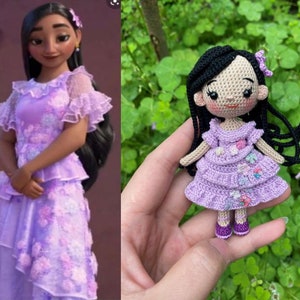 Isabela madrigal inspired amigurumi, Crochet Princess Doll, Princess Plush