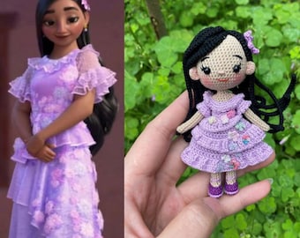 Isabela madrigal inspired amigurumi, Crochet Princess Doll, Princess Plush