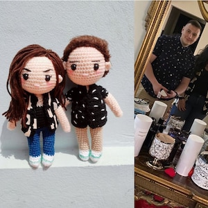 Custom Couple Doll, Custom Crochet Doll, Couple Crochet, Custom Plush Couple, Crochet Wedding Gift, Amigurumi Couple, Look Alike Doll