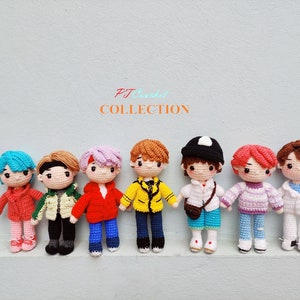 BTS crochet, bts Doll, Stuffed bts, BTS Plush, BTS Amigurumi, Custom Bts, valentine gift