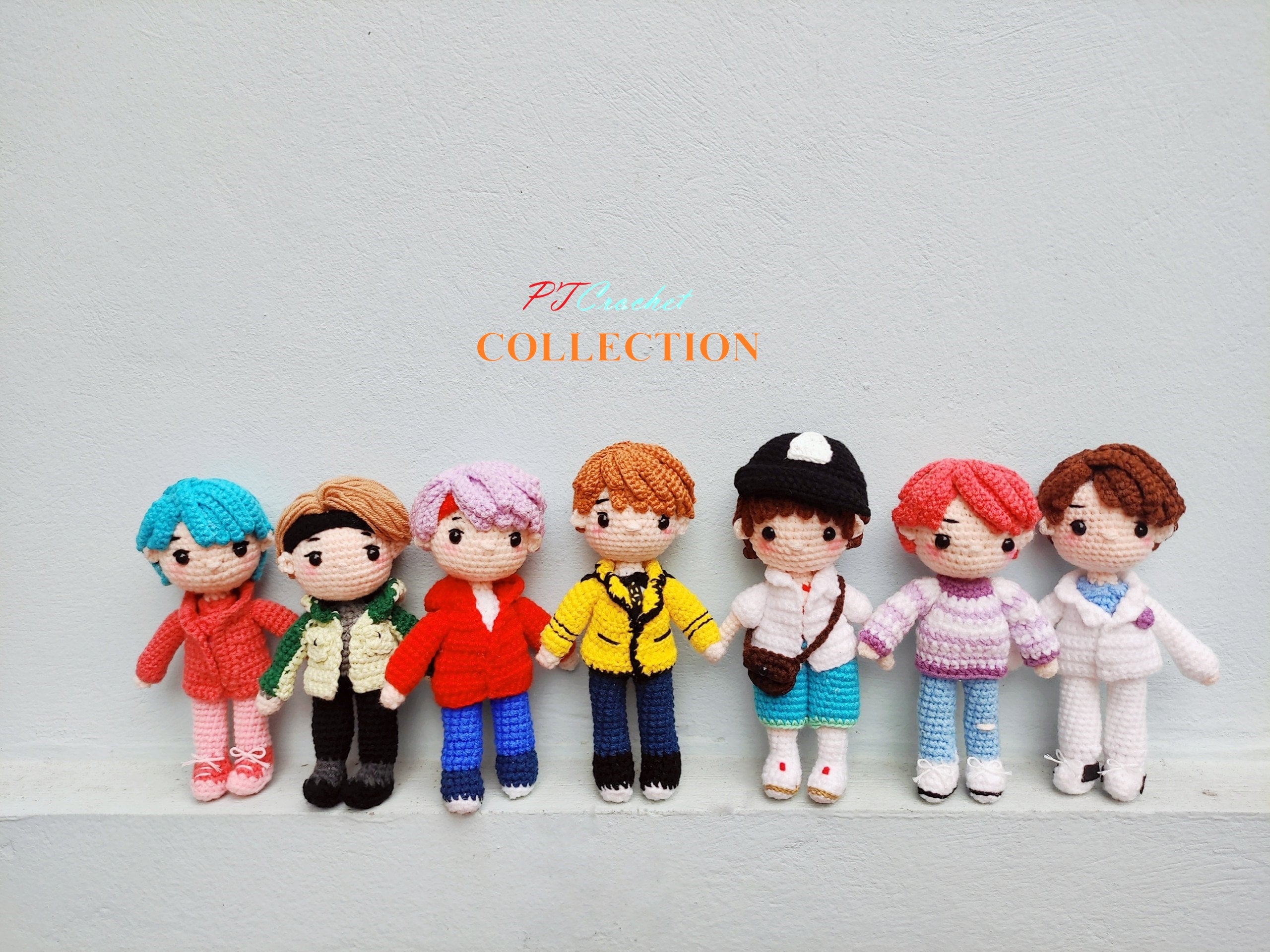 BTS Crochet, Bts Doll, Stuffed Bts, BTS Plush, BTS Amigurumi BTS Crochet, Bts Doll, Stuffed Bts, BTS Plush, BTS Amigurumi