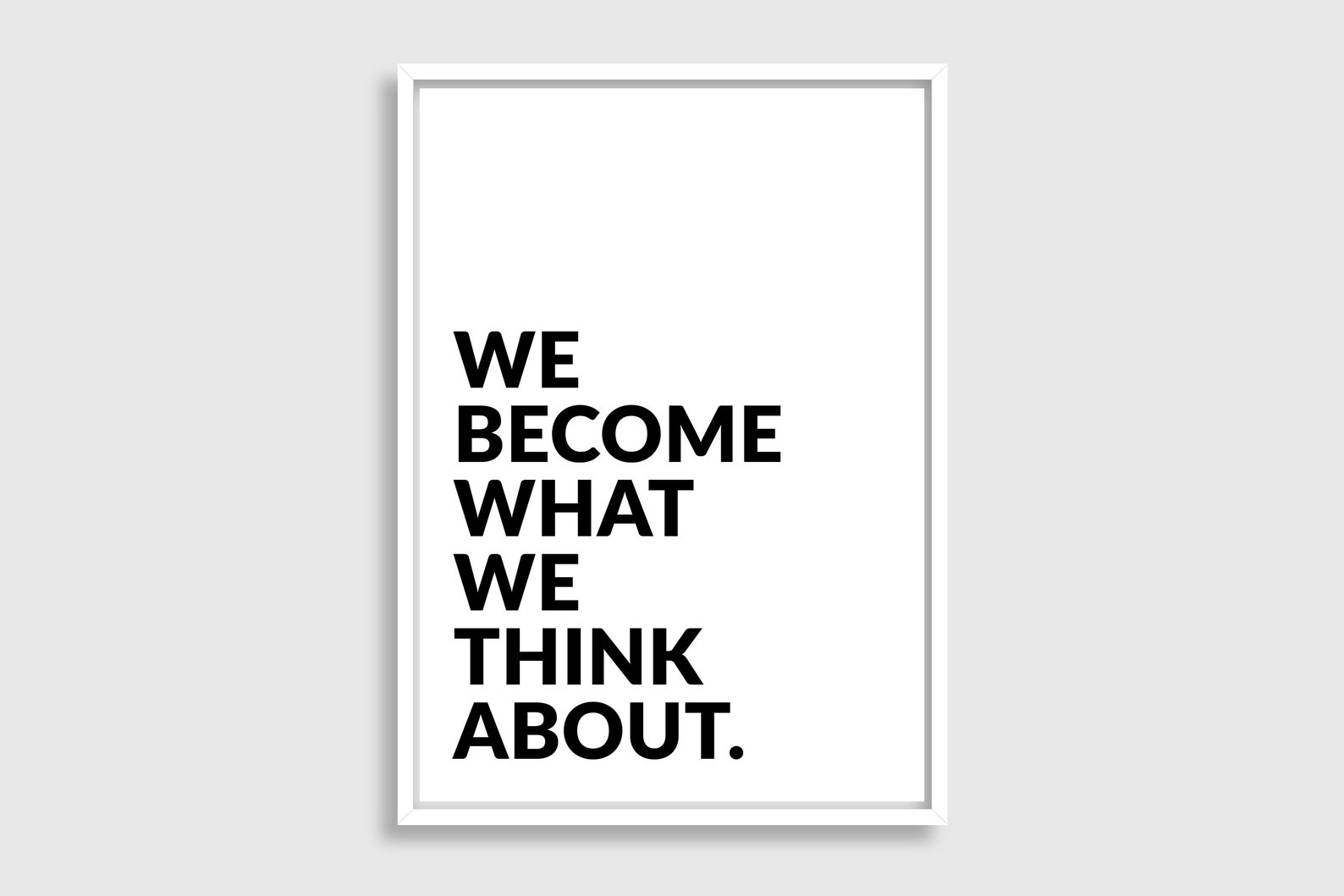 We Become What We Think About Motivational Wall Art Print - Etsy