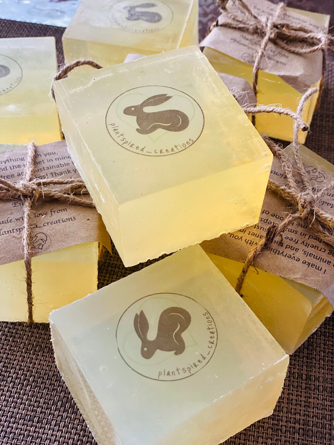 Dish Soap Block Vegan Handmade Lemon Orange Etsy