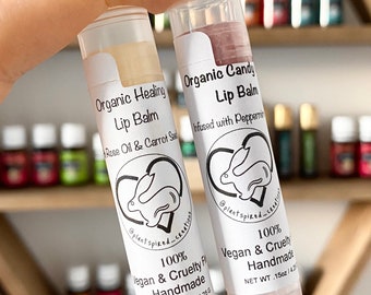 100% Veganer natürlicher Lippenbalsam (tierversuchsfrei) | Seed To Seal Öl| Bio Roh unfined Butter| Bienenwachsfrei| Heilt & pflegt trockene rissende Lippen