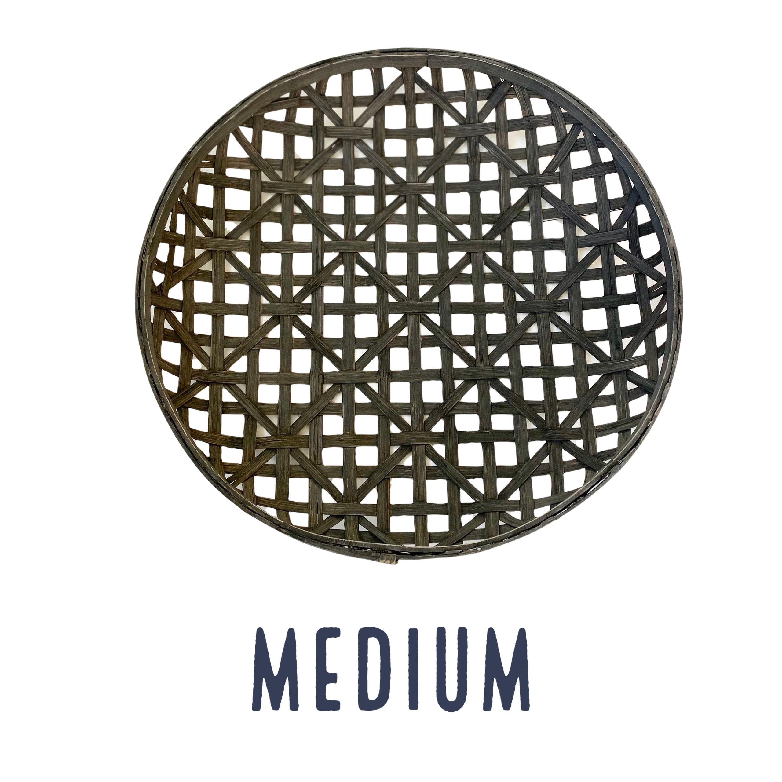 Round Tobacco Basket Set Round Tobacco Basket Wall Décor