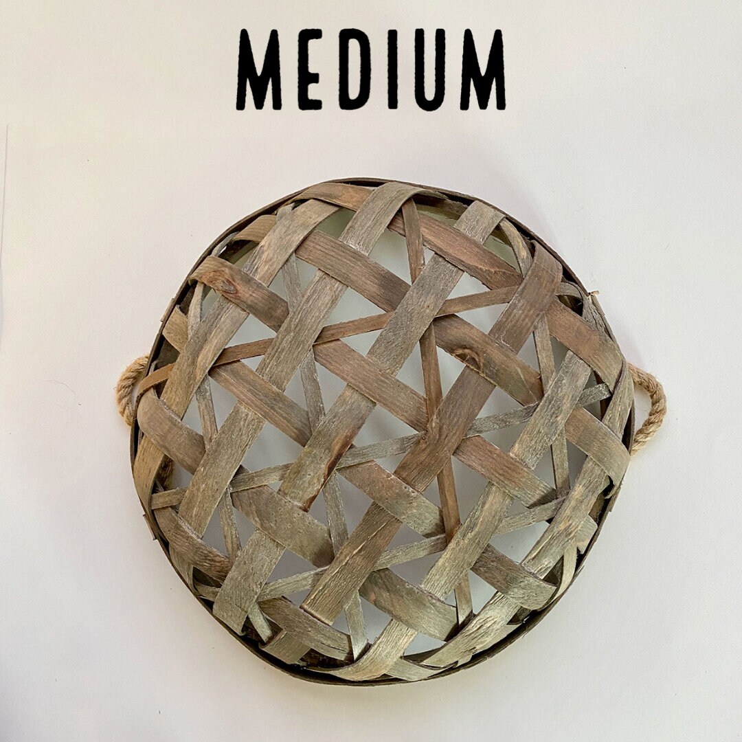 Round Tobacco Baskets Set Large Tobacco Basket Wall Décor Etsy