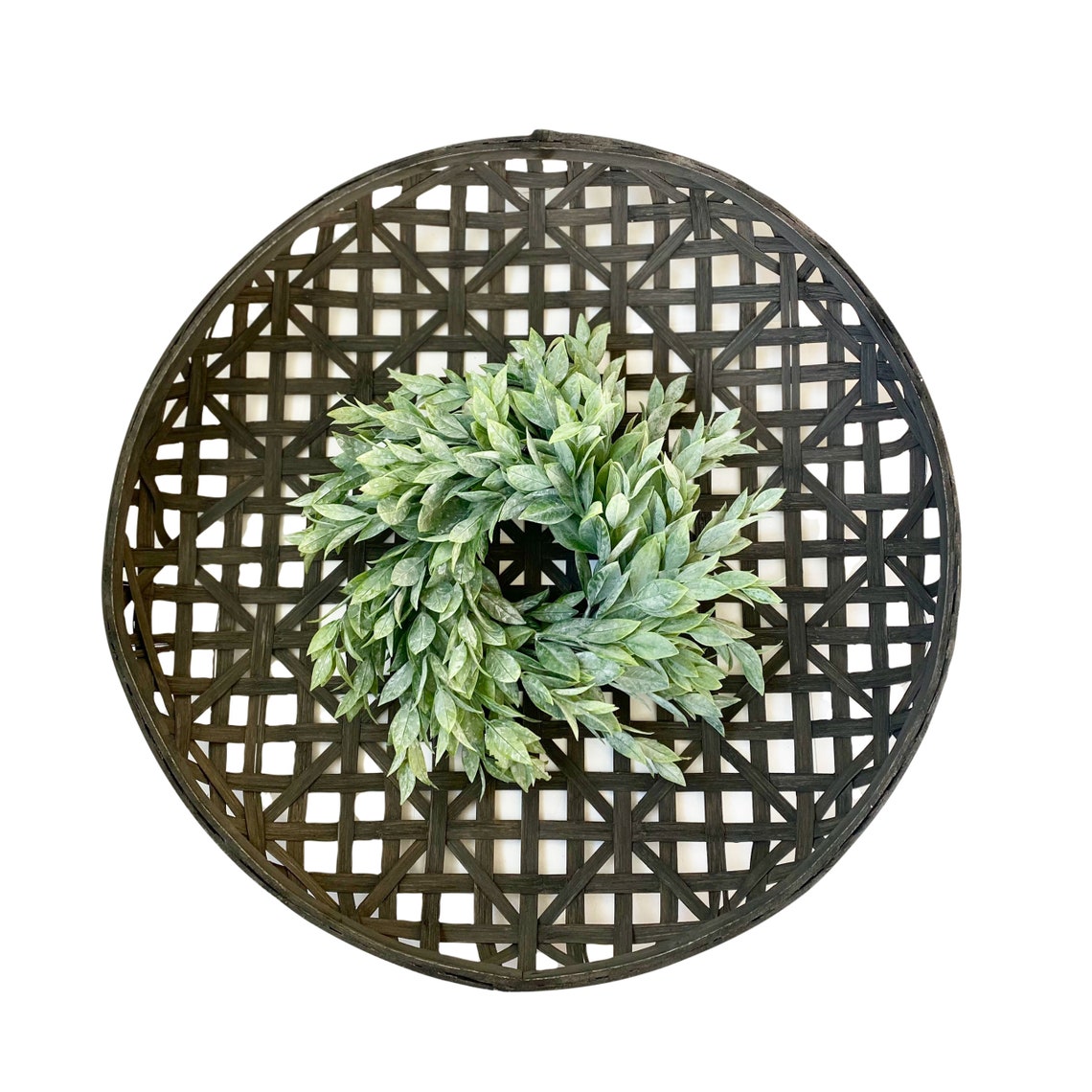 Round Tobacco Basket Set Round Tobacco Basket Wall Décor Etsy