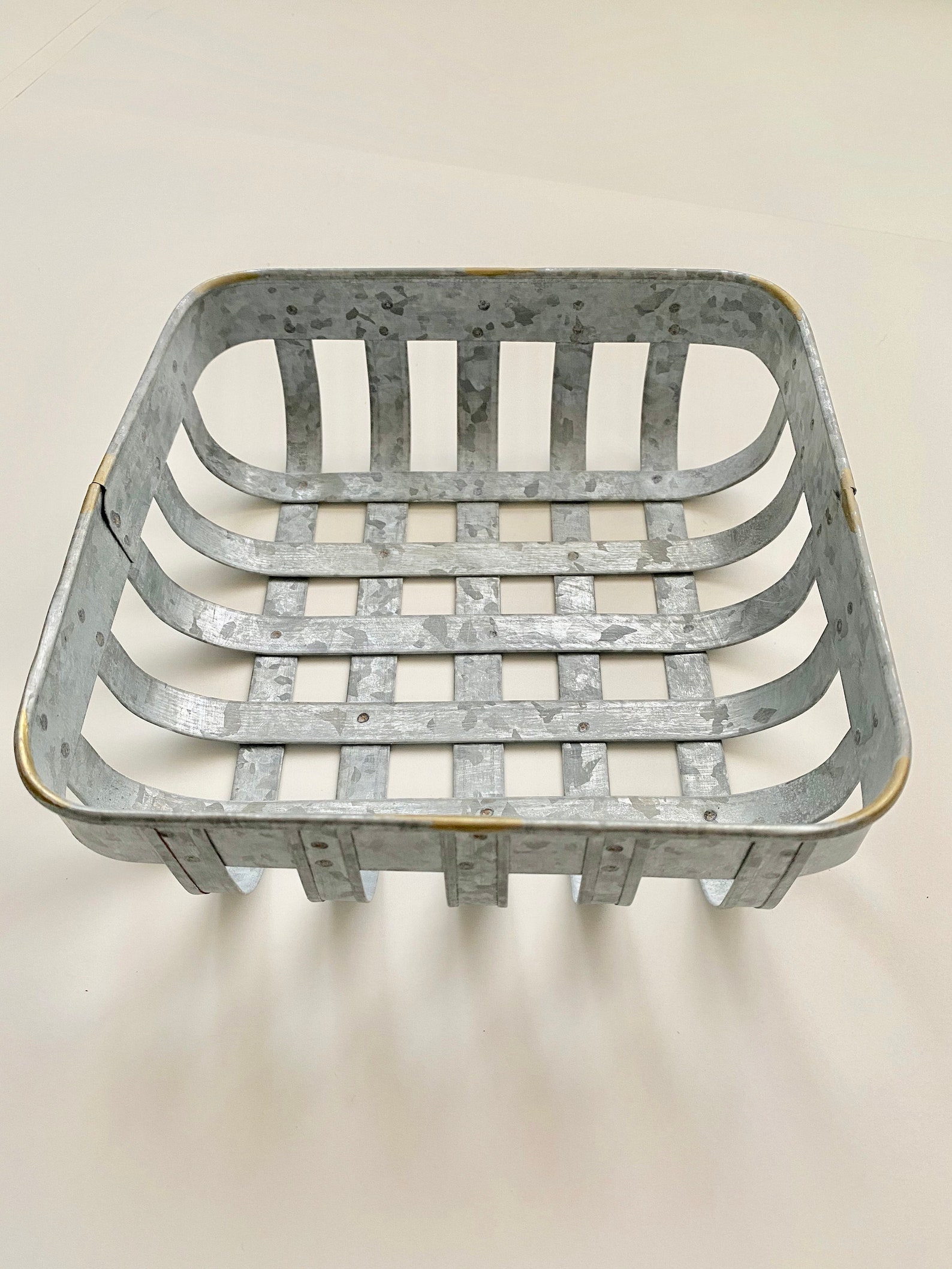 Galvanized Baskets Wall Rustic Metal Baskets Set Metal Wall Etsy