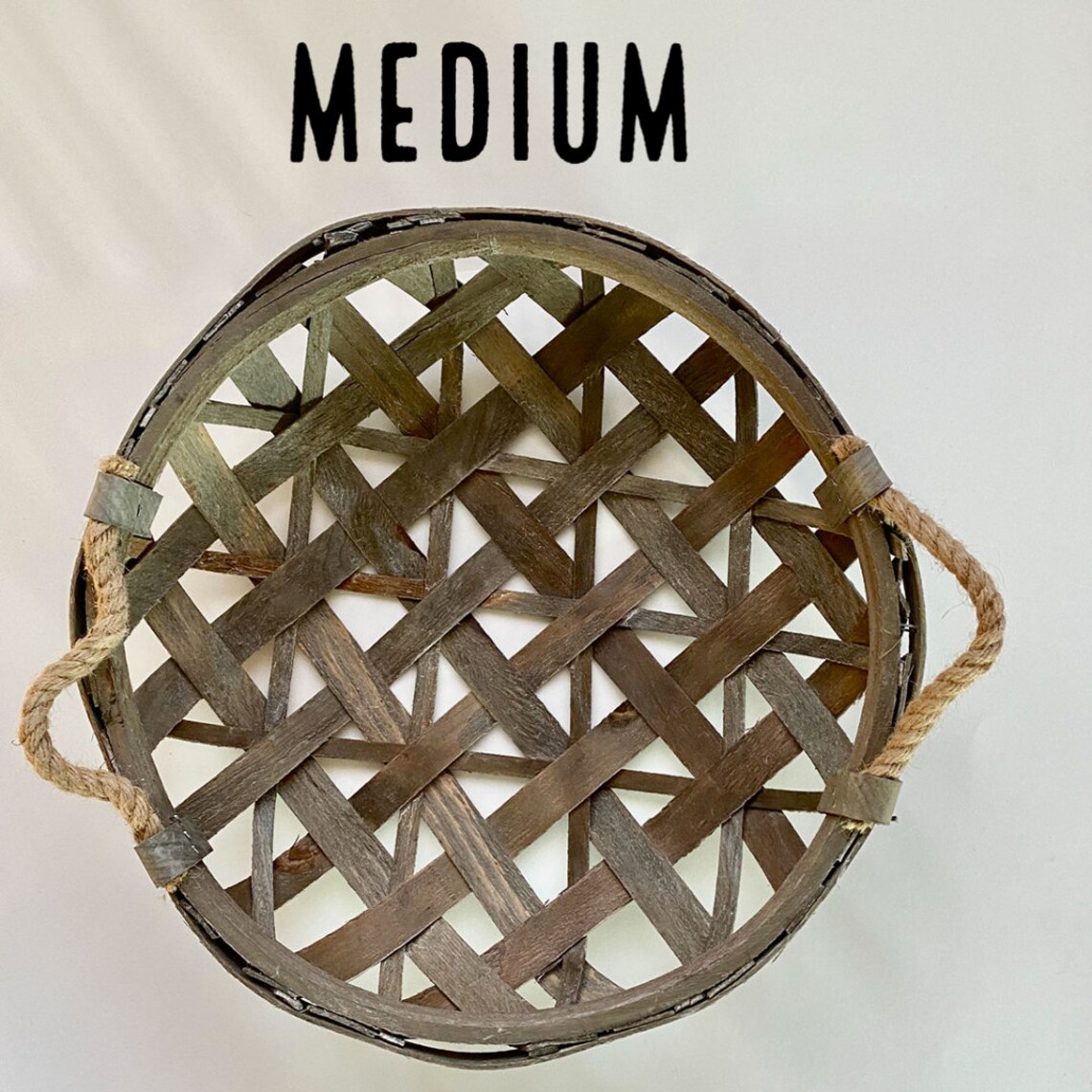 Round Tobacco Baskets Set Large Tobacco Basket Wall Décor Etsy