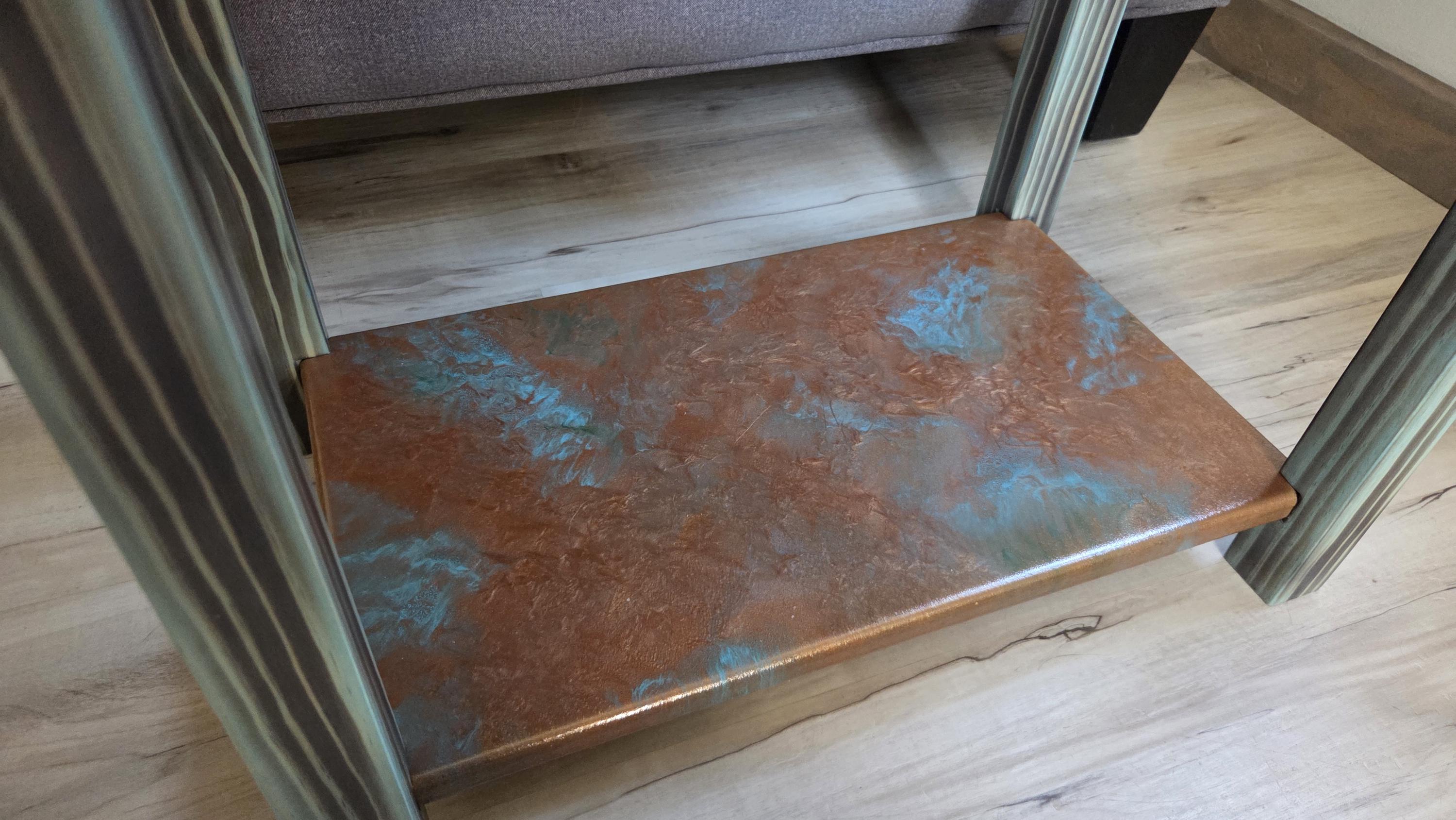 Aged Copper End Table - Etsy