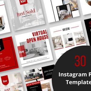 30 Instagram Post Templates | Real Estate Marketing