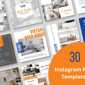 30 Instagram Post Templates | Real Estate Marketing
