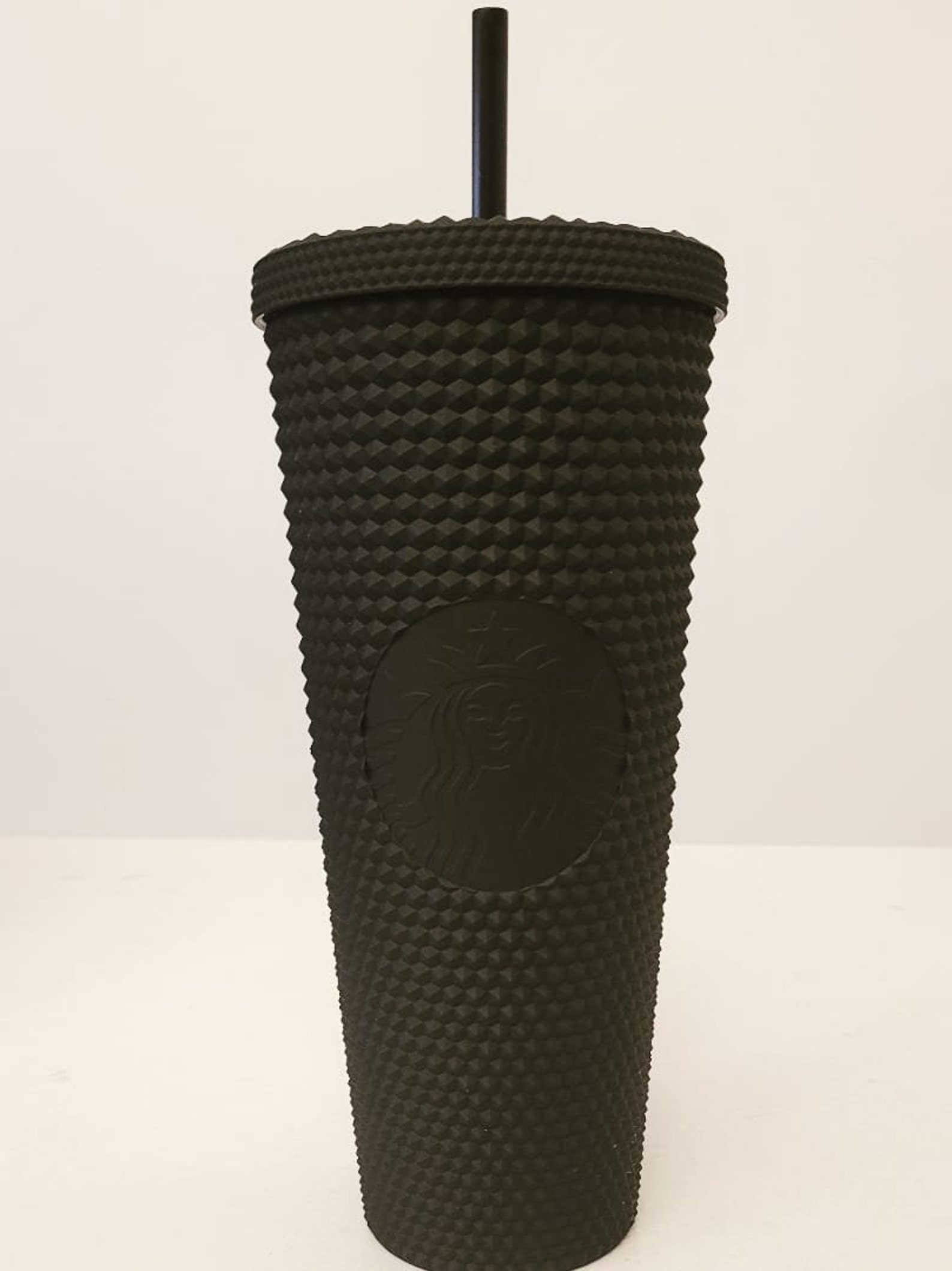 starbucks black matte studded tumbler