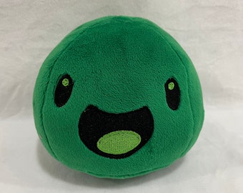 Rad Slime Plush – Slime Rancher Custom Pluche (ONOFFICIEEL) | Handgemaakte schattige pluche klodder, groene slijmknuffel, gamercadeau