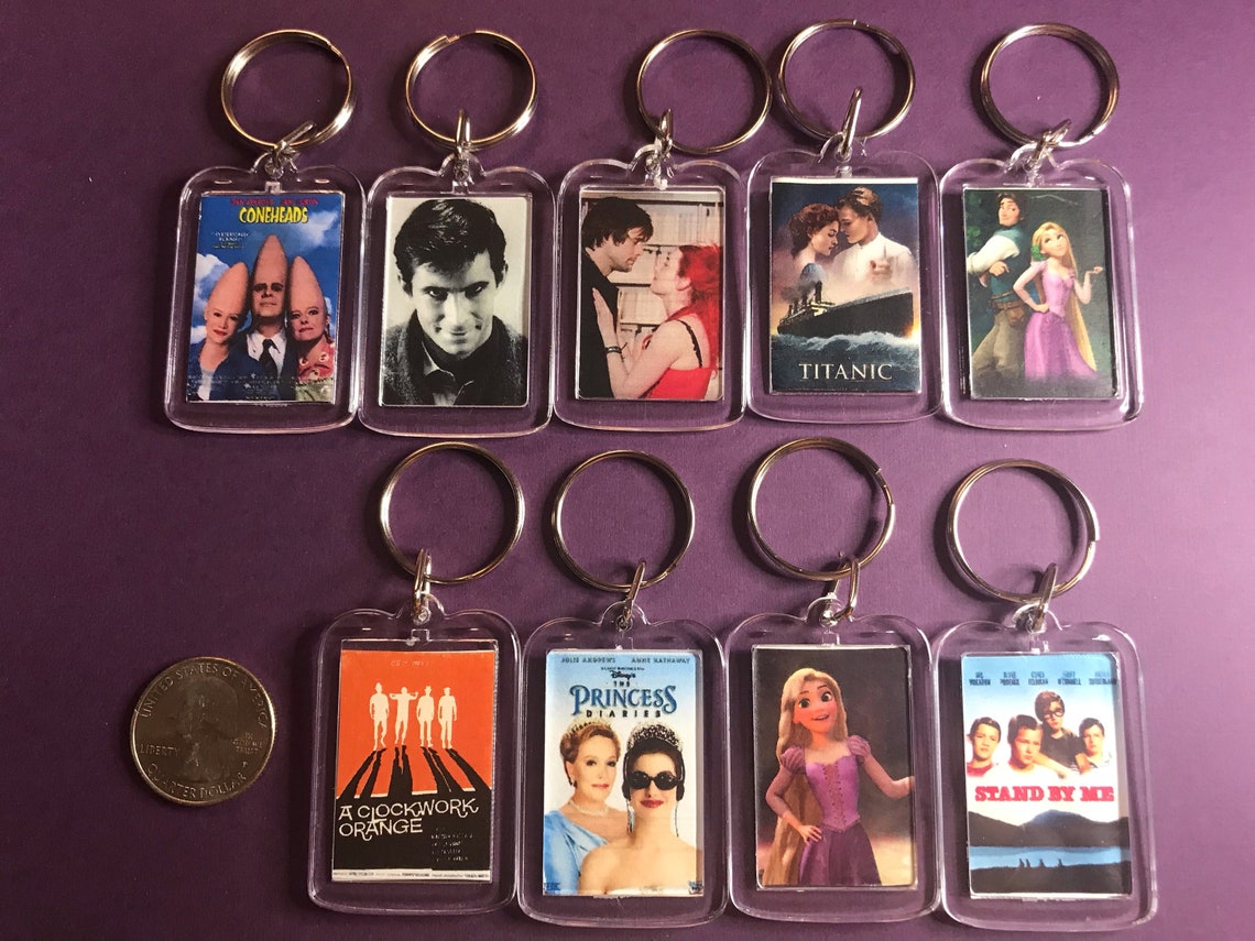 Custom Movie Keychains Choose Your Fandom Etsy