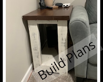 Farmhouse End Table Build Plans - PDF Instant Download