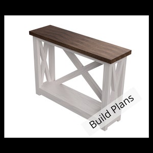 Farmhouse Console Table Build Plans - PDF Instant Download