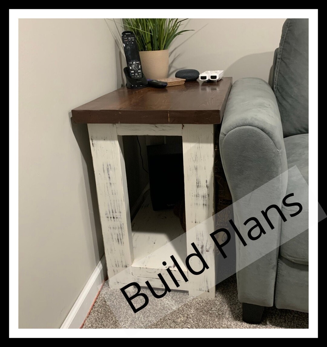 Farmhouse End Table Build Plans PDF Instant Download Etsy