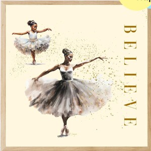 Handmade Ballet Art Print: Ballerina Silhouette - Girls Room Decor
