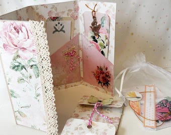 Handmade Roses Folio: Floral Junk Journal Insert