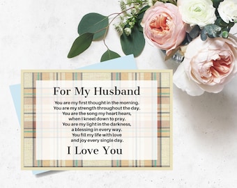 I Love You Card for Husband: Printable Anniversary Card (Digital Download)