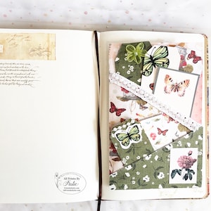 Handmade Butterfly Journal Folio: Ephemera & Tags
