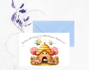 Bees Congratulations Card: Printable Congrats Card (DIY Download)