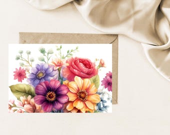 Wildflower Note Card: Any Occasion Card (Print At Home)