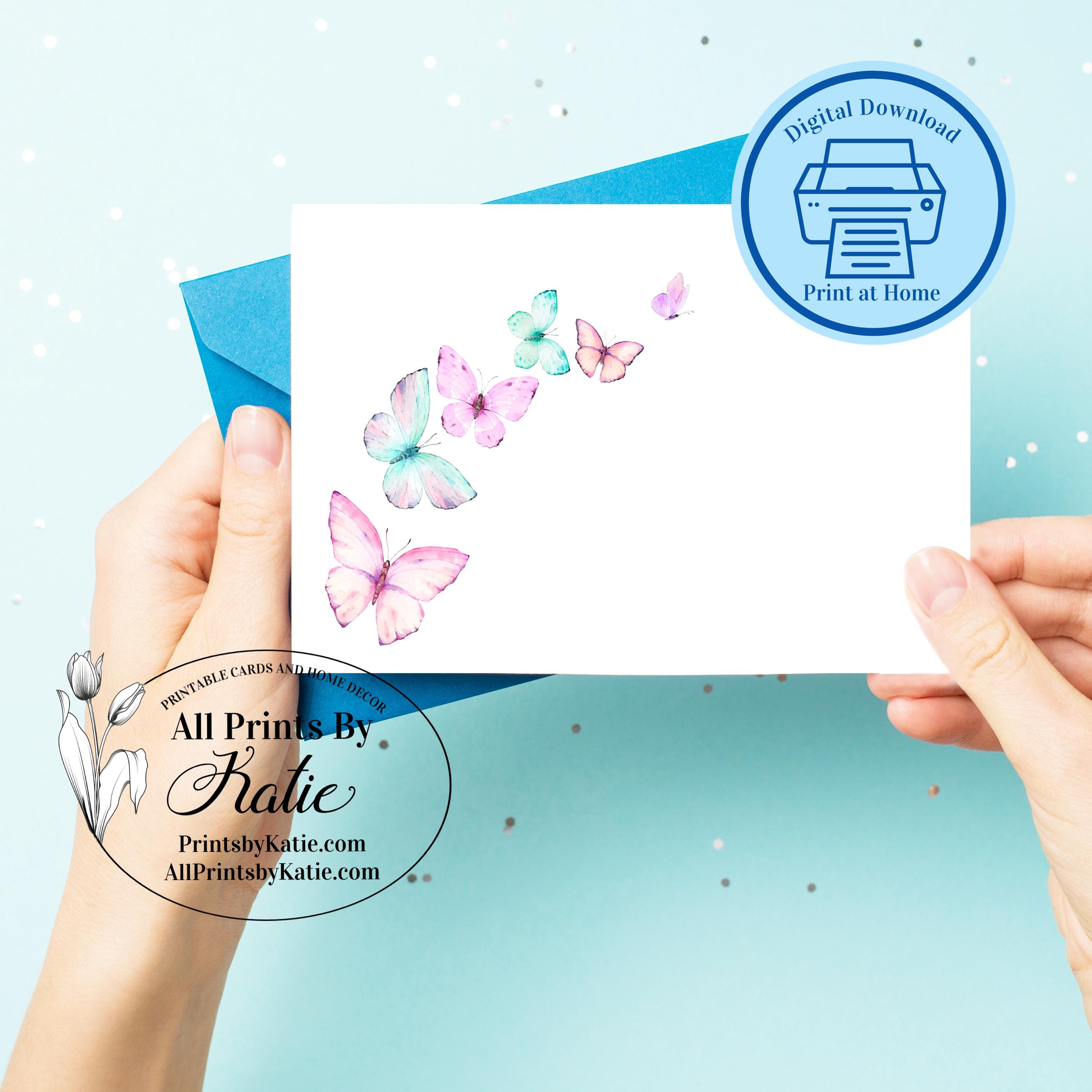 Happy Birthday Card for Her, Printable Floral Birthday Card, Birthday ...