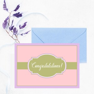 Congratulations Card, DIY Download Card, Congrats card, Printable congratulations Card, DIY Cards, Print from Home Cards, Download Card