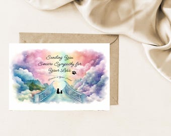 Rainbow Bridge Pet Sympathy Card (Print At Home)