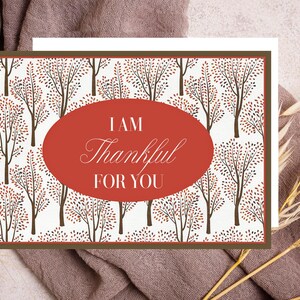 Thanksgiving Card, Printable Thanksgiving Card, I'm Thankful For You Card, Autumn Holiday Card, DIY Thanksgiving Card, Print Grateful Card