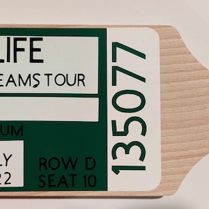 Personalisiertes Wanddeko Musikticket