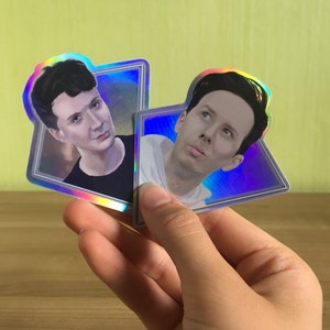 Autocollant holographique Dan & Phil
