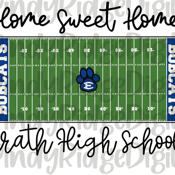 Erath High School Football Field PNG for Sublimation