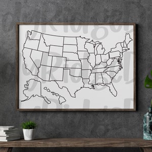 USA Karte Umriss PNG Datei