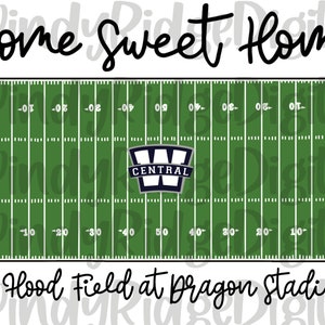 Warren Central High School Football Field PNG File for Sublimation