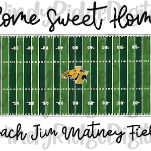 Johnson Central High School Football Field PNG for Sublimation