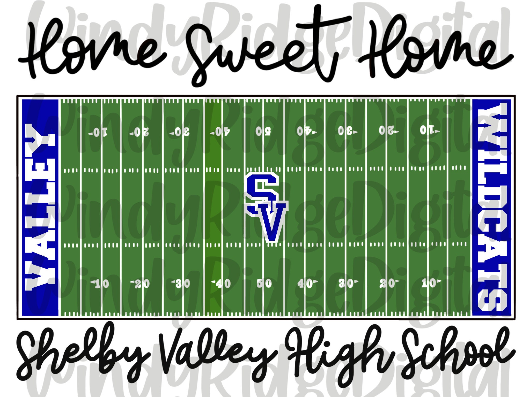 Shelby Valley High School Football Field PNG for Sublimation Etsy