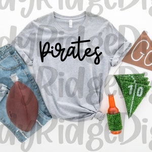 Pirates Mascot Hand-lettered Script PNG File for Sublimation
