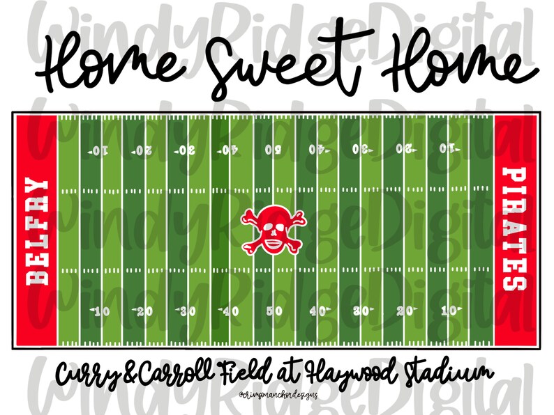 Belfry High School Football Field PNG for Sublimation Etsy
