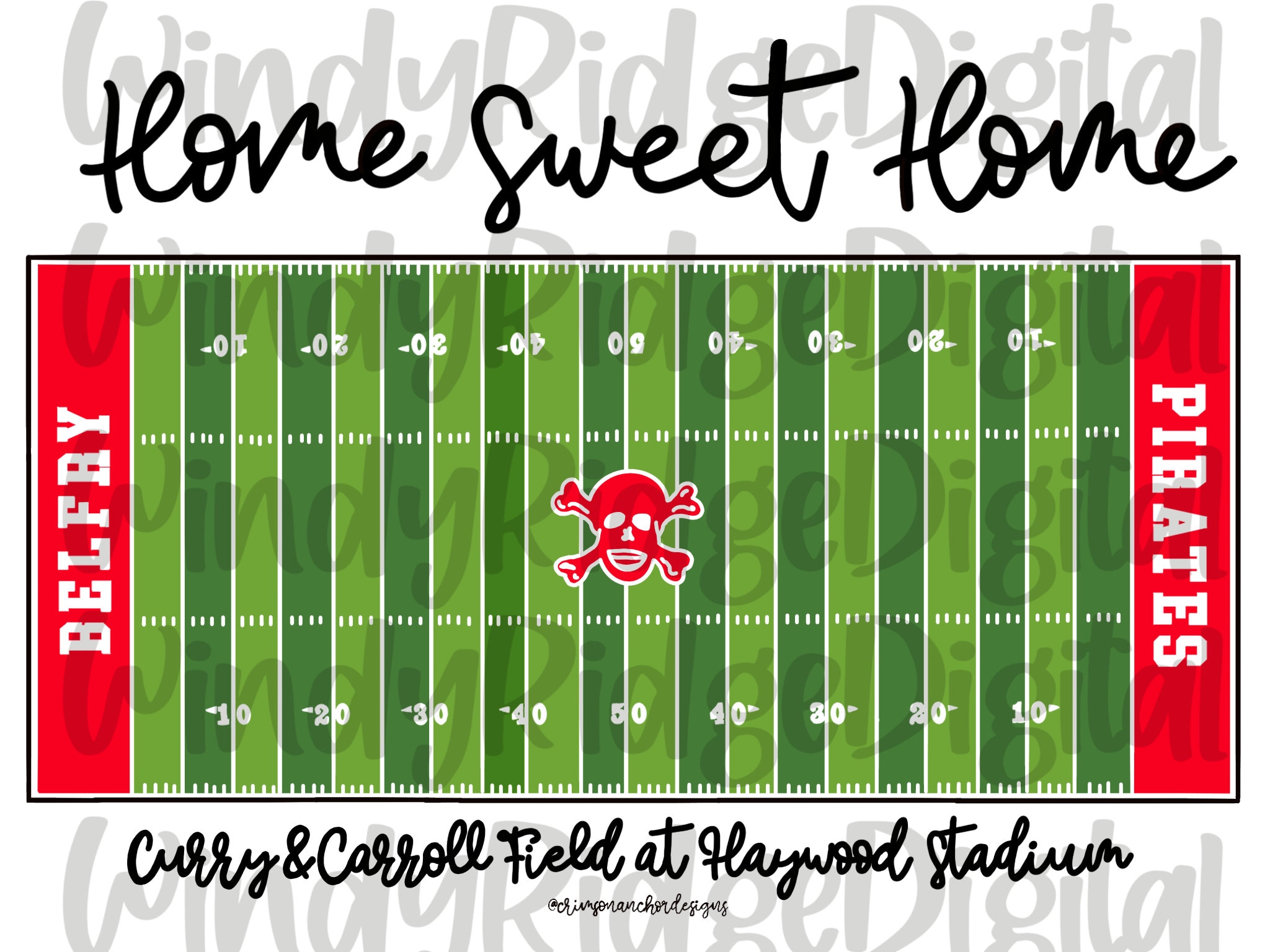 Belfry High School Football Field PNG for Sublimation Etsy