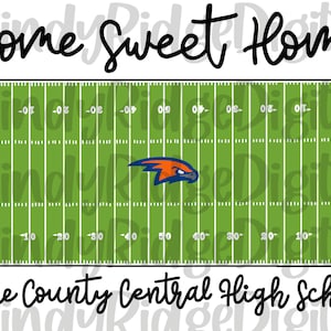 Pike County Central High School Football Field PNG for Sublimation