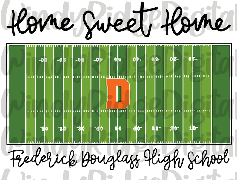 Frederick Douglass High School Football Field PNG for Etsy