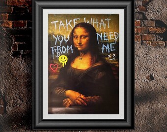 Post Malisa - Handpainted over Canvas Print - 18x24in